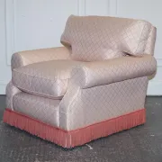Country House Armchair and Ottoman Set, England
