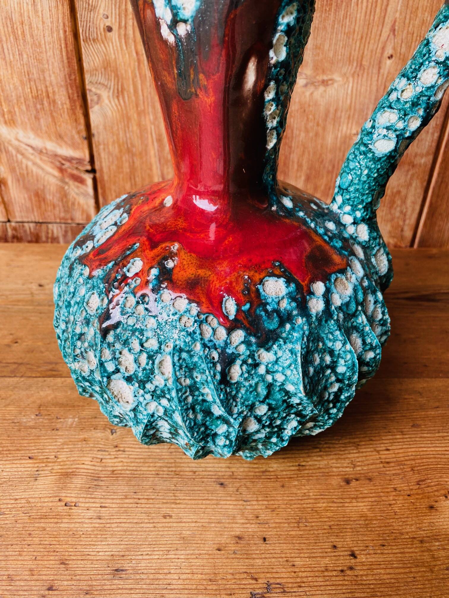 Fat lava vase Vallauris 60s