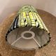 Vintage ceramic lamp in black and green - 1950s / 1960s - Handmade lampshade