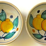 Pair of Sicilian earthenware sorbets