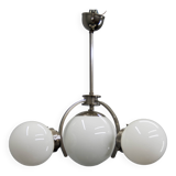 Art Deco / Functionalist Nickel Chandelier, 1930s