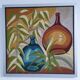 Tapestry with demijohn foliage decor from the 70s