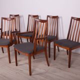Mid-Century Teak and Fabric Dining Chairs by Leslie Dandy for G-Plan, 1960s, Set of 6