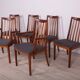 Chaises de salle à manger en teck et tissu du milieu du siècle par Leslie Dandy pour G-Plan, années 1960, lot de 6