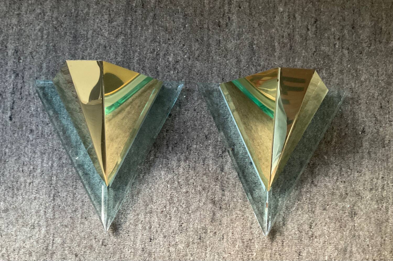 Pair of Hollywood Regency style wall lights