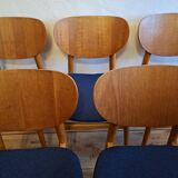Set of 6 Danish teak dining chairs, 1960s