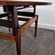 Round rosewood coffee table with adjustable height, Denmark, 1960.