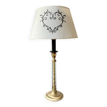 English lamp in brass and altuglass