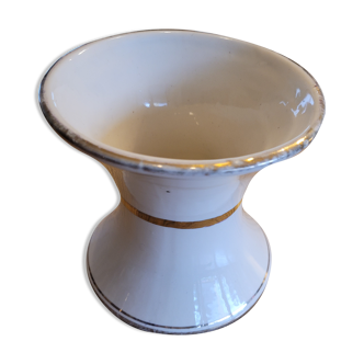 Vase diabolo à liserés dorés