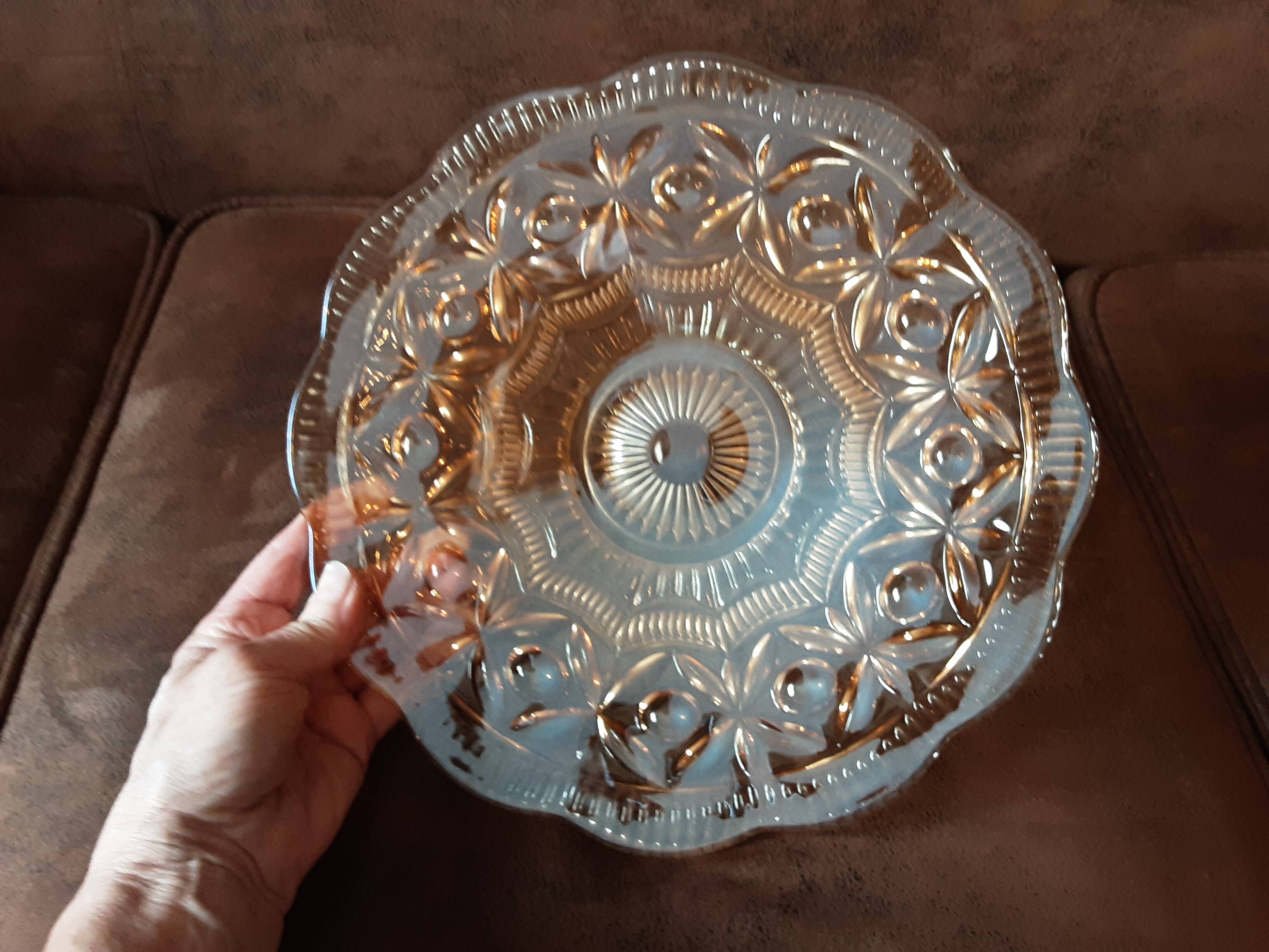 Original semi-hollow crystal dish