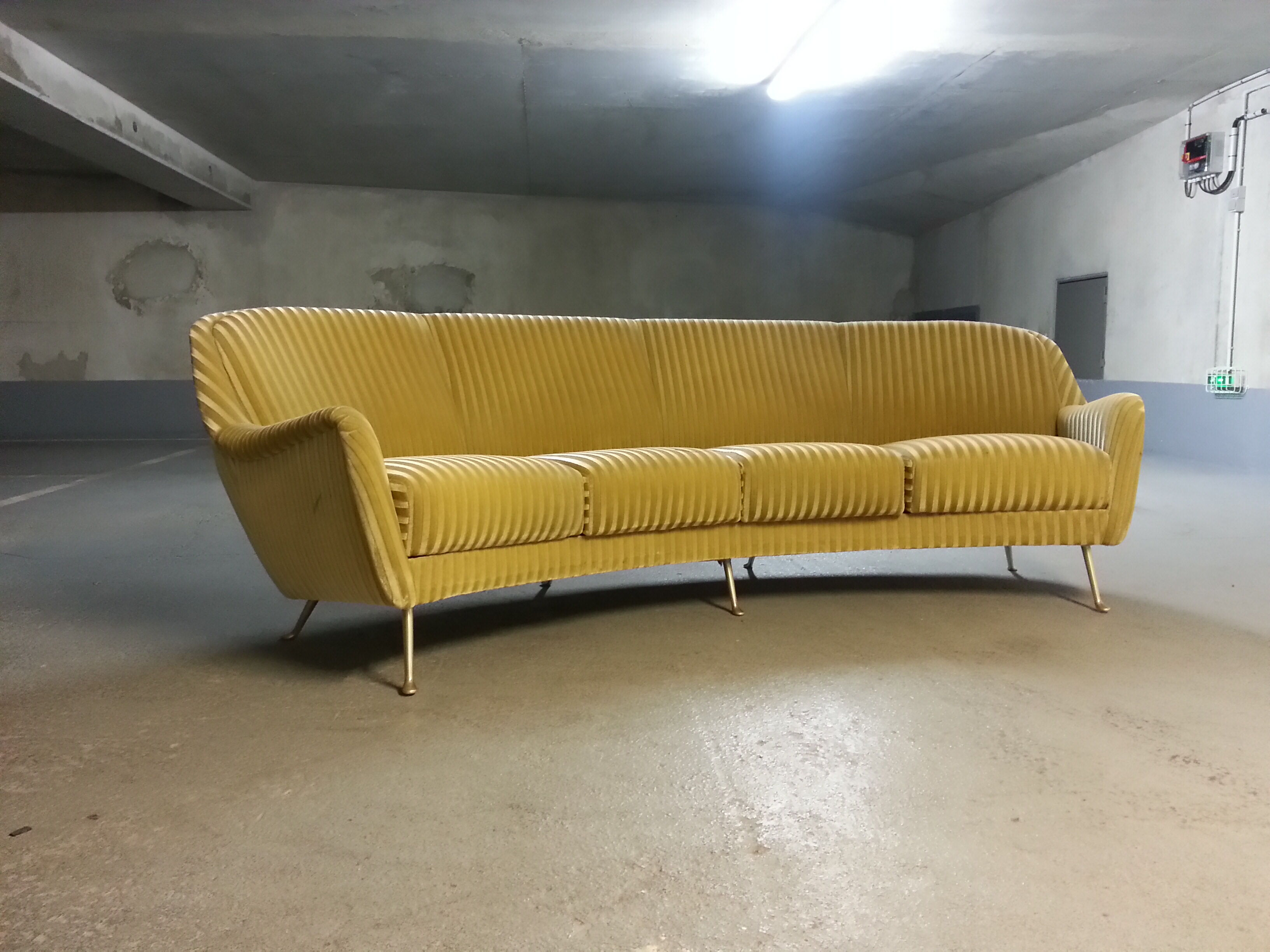 Sofa sofa Arc egg curve Arc 50s 60s Italian Arflex