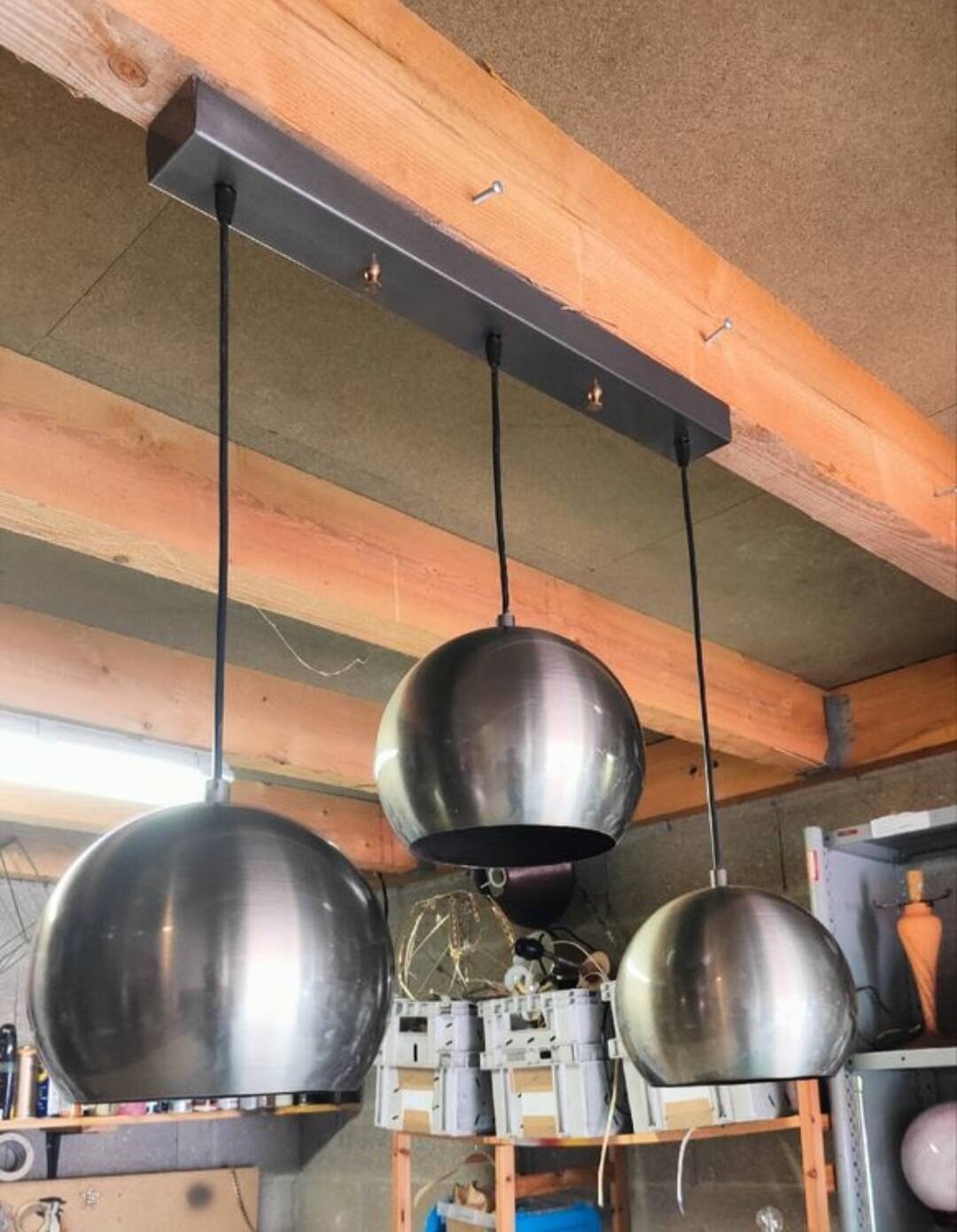 Vintage eyes ball pendant light 1990