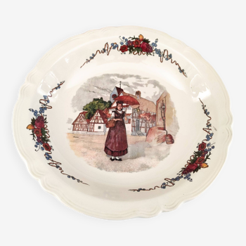 Round hollow dish Sarreguemines model Obernai