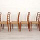 6 chaises modèle 82 en teck et corde par Niels Otto Møller