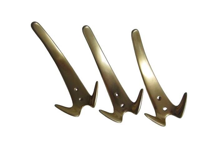 Vintage Carl Auböck Design Wall Hooks, Double Coat Hook