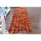 Vintage Turkish Oushak Handmade Wool Cotton Red Kilim Runner 86x231