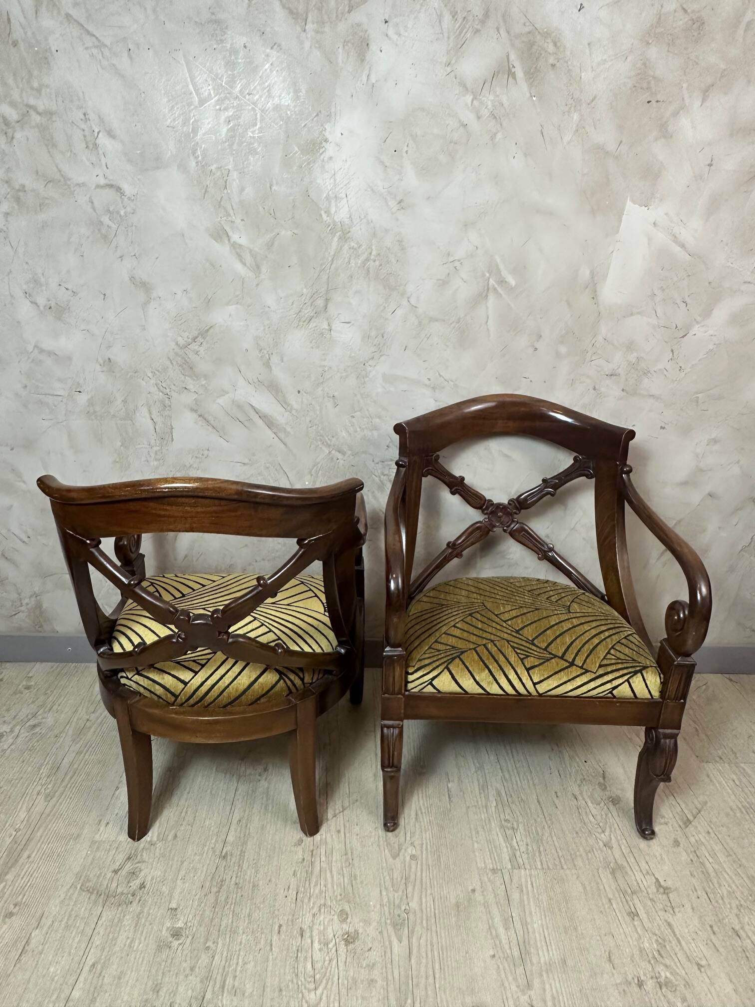 Pair of English armchairs