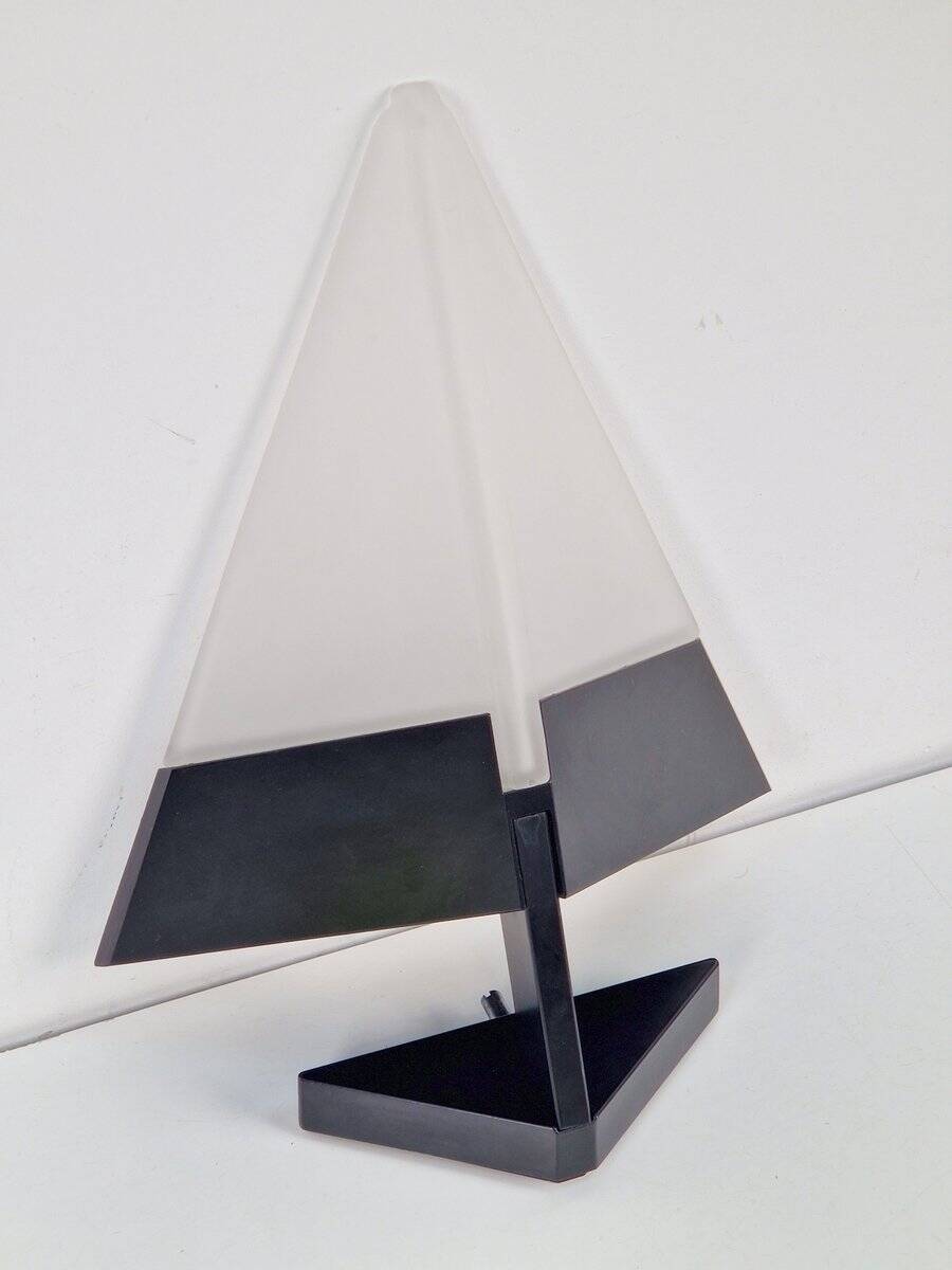 Postmodern Metal & Glass Wall Lamp, Italy, 1980s