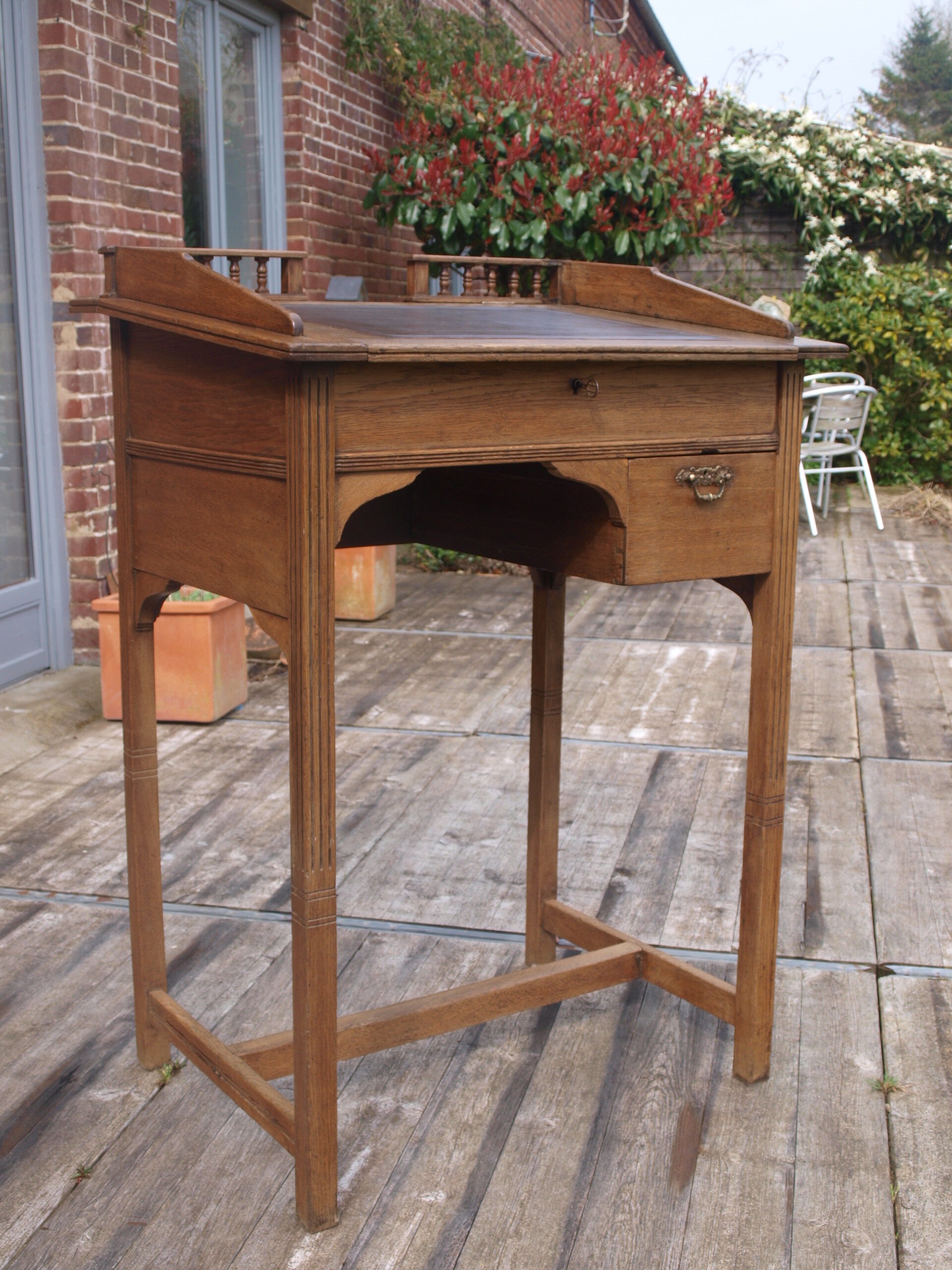 Oak writing desk