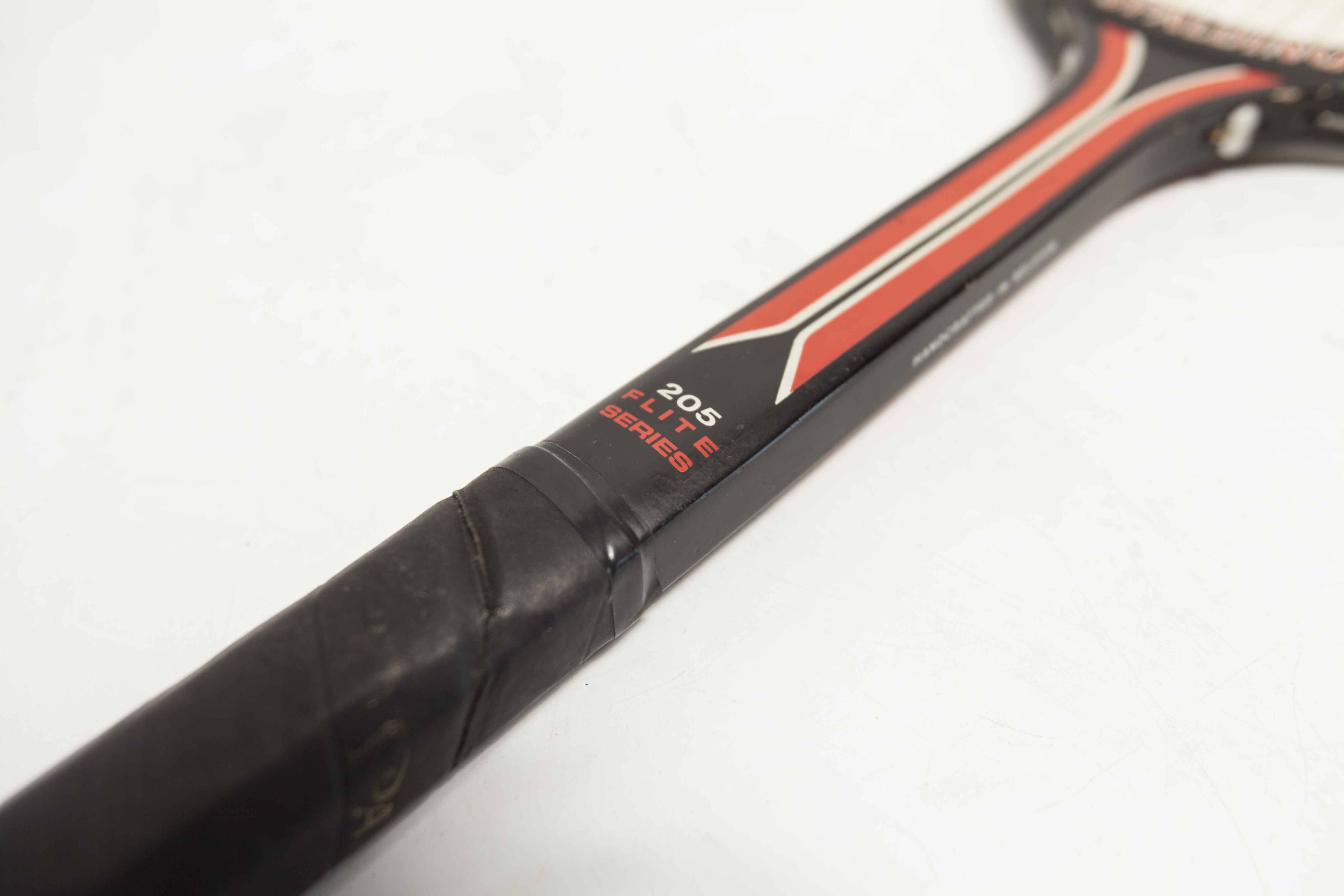 1970 Spalding black and red wooden tennis racket