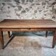 Antique French oak dining table – circa 1900 – farmhouse table with drawer