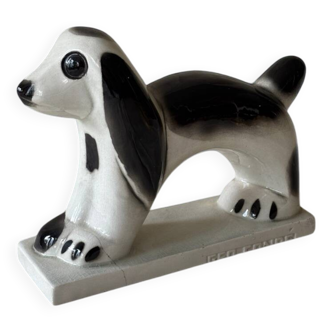 Ceramic dog Geo Condé 1930 Saint-Clement