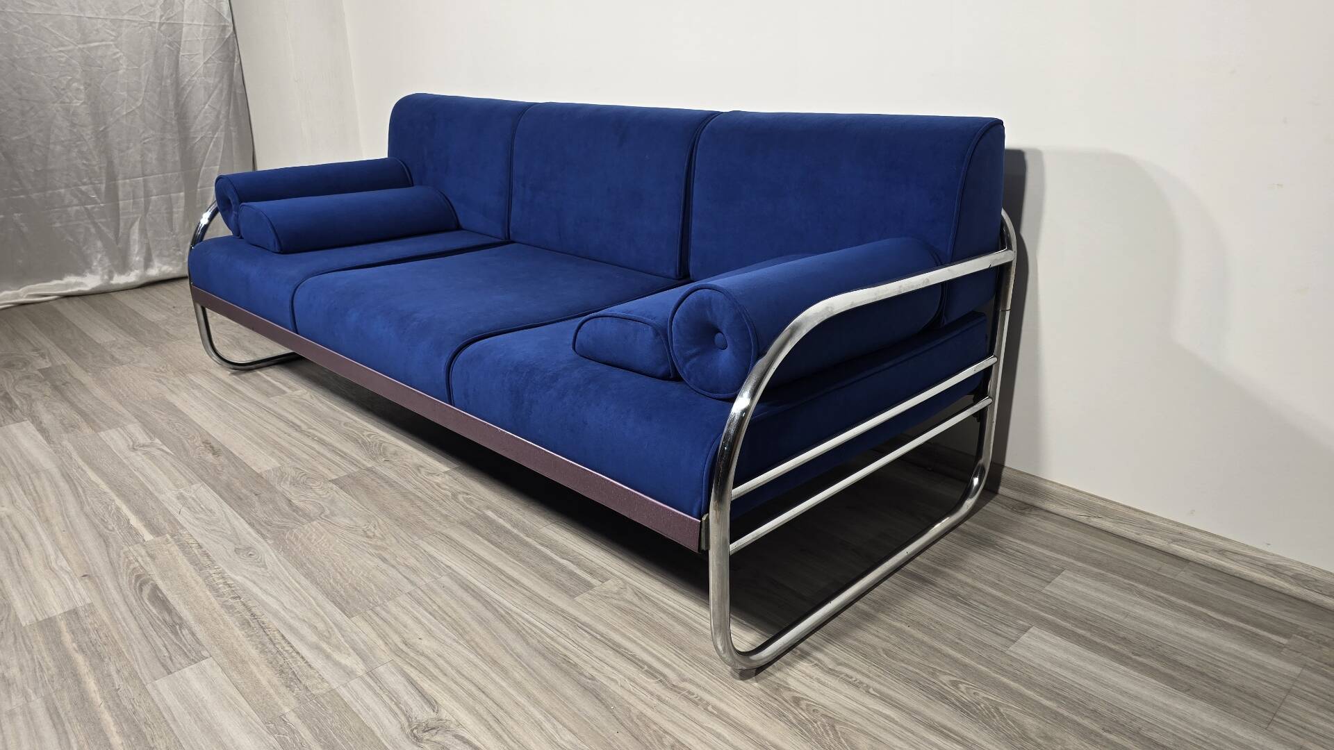 Bauhaus Chrome Sofa by Robert Slezak for Slezak Factories, 1930s
