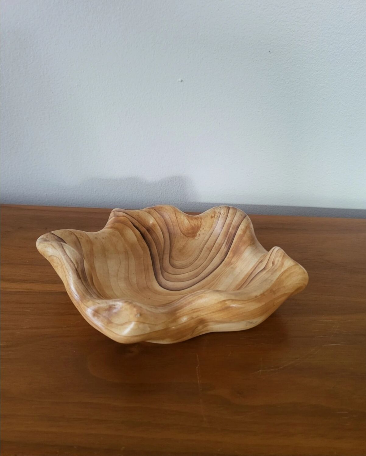 Ceramic pocket tray imitation wood Vallauris