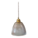 Vintage tulip pendant light in ribbed glass
