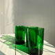 Lot de 4 verres verts translucides style vereco