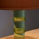 Lampe de table en verre avec abat-jour orange