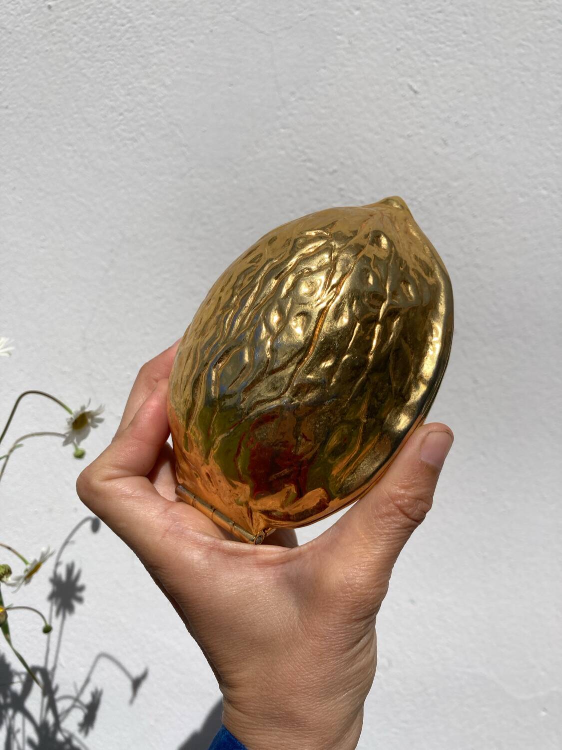 Golden metal nutcracker