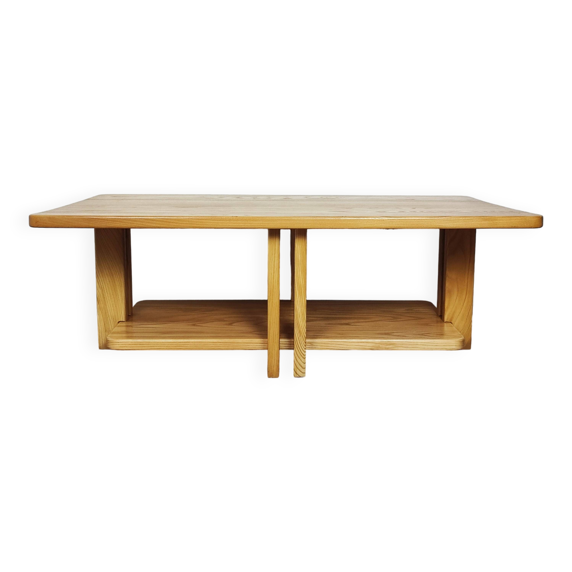 Elm coffee table, 1980