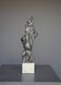 Large abstract lead Sculpture on a marble base. 1960s