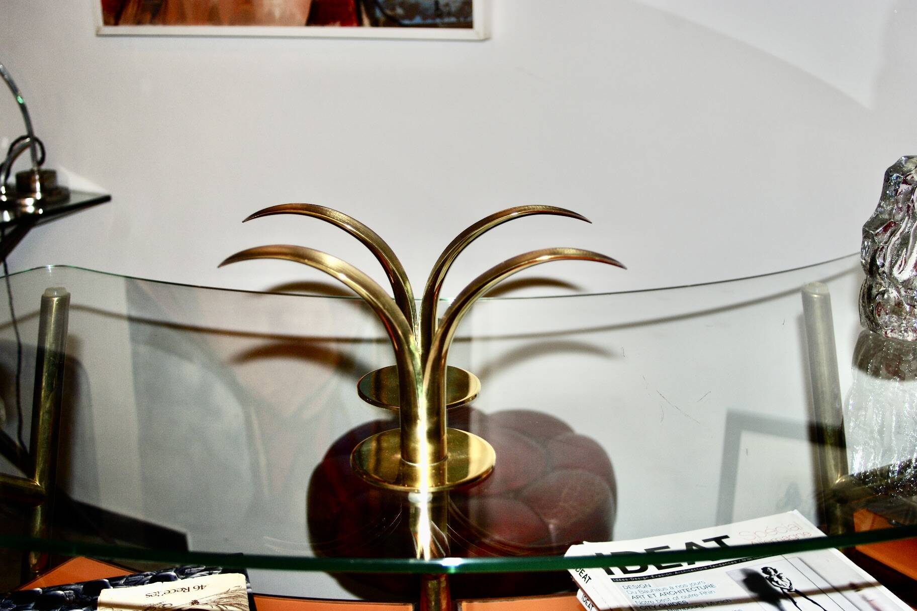 Pair of vintage brass candle holders by ivar alenius-bjork for ystad metal sweden 1939