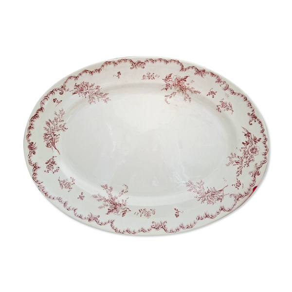 Plat de service en faïence terre de fer
