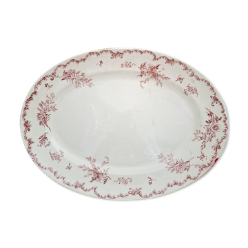Plat de service en faïence terre de fer