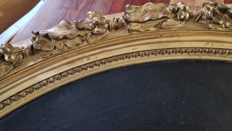 Charles Gislain (1826-1904) - Oil on oval canvas, Portrait of a Woman, 1887