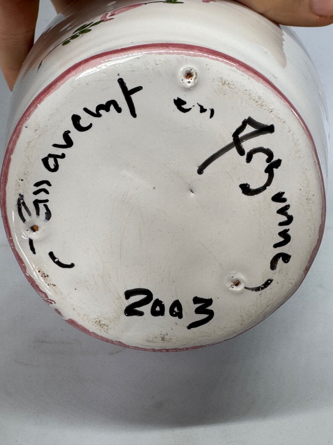 Terracotta cruche from Passavant in Argonne