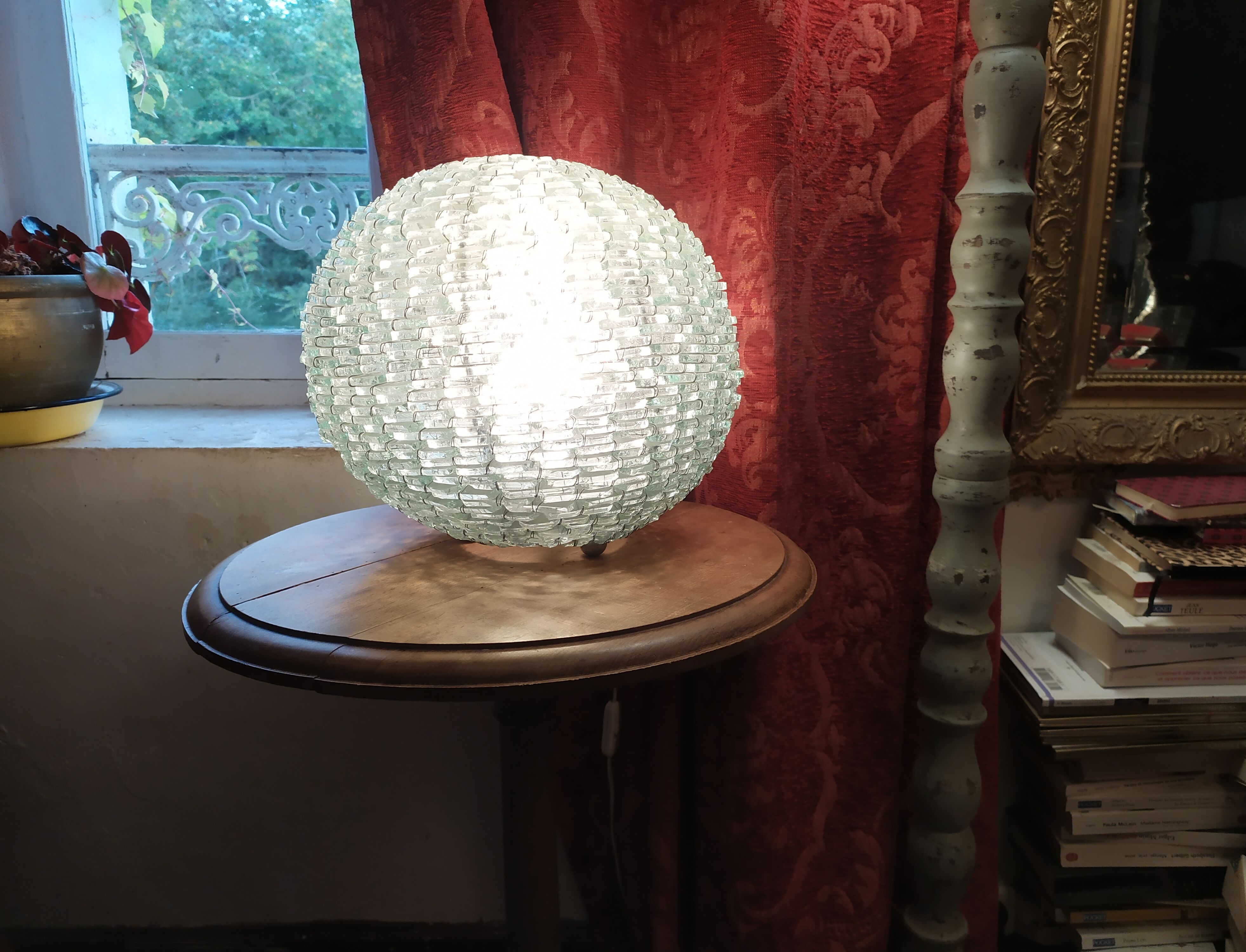 Vintage glass ball lamp