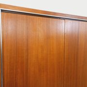 Vintage Scandinavian modernist wardrobe in teak and metal from the 1960s.