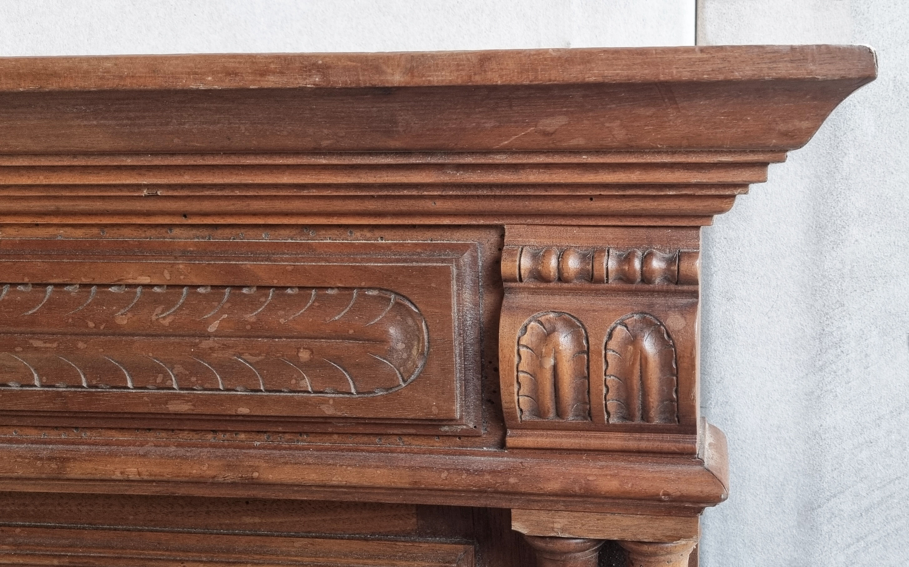 Mirror trumeau, wood, vintage, henri ii