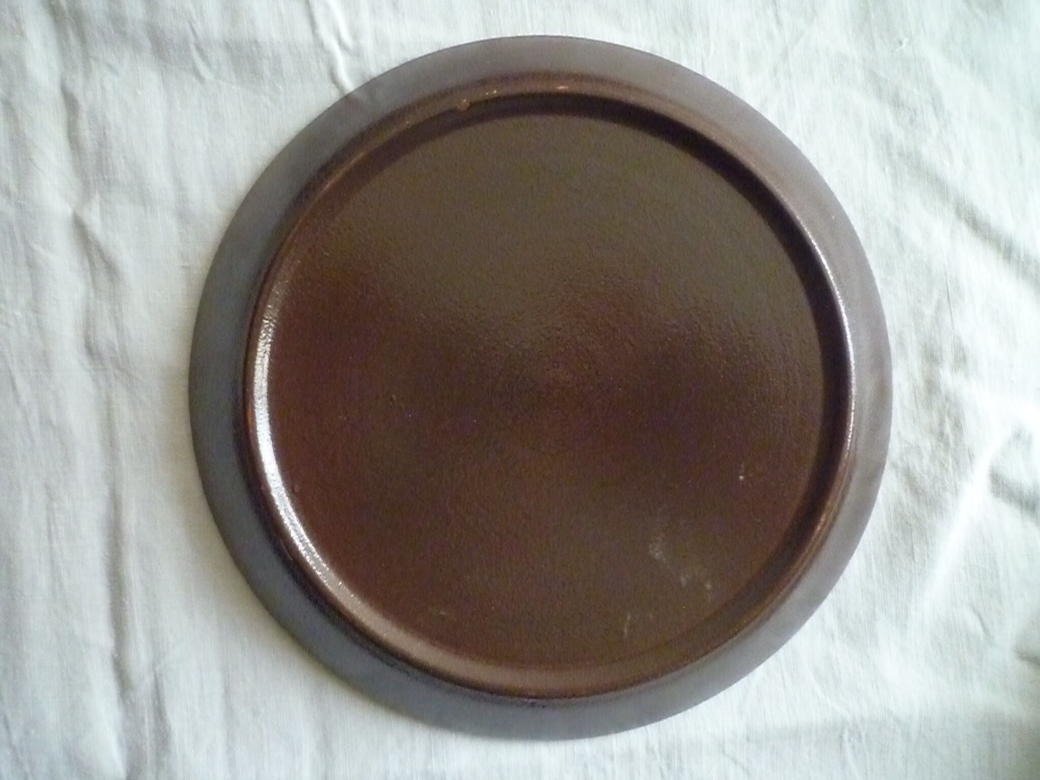 Dessert plates Niderviller 1960 sandstone enamelled, model Maille