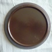 Dessert plates Niderviller 1960 sandstone enamelled, model Maille
