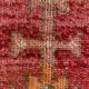 Tapis oriental turc rouge et rose, 88 x 329 cm