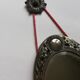Cast iron art deco bevelled mirror - 39x21cm