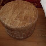 Trunk leather storage Ottoman
