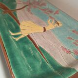 Longwy enamel plate art deco design