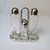 design Ettore Sottsass set Alessi the poor vinegar oil in glass and metal