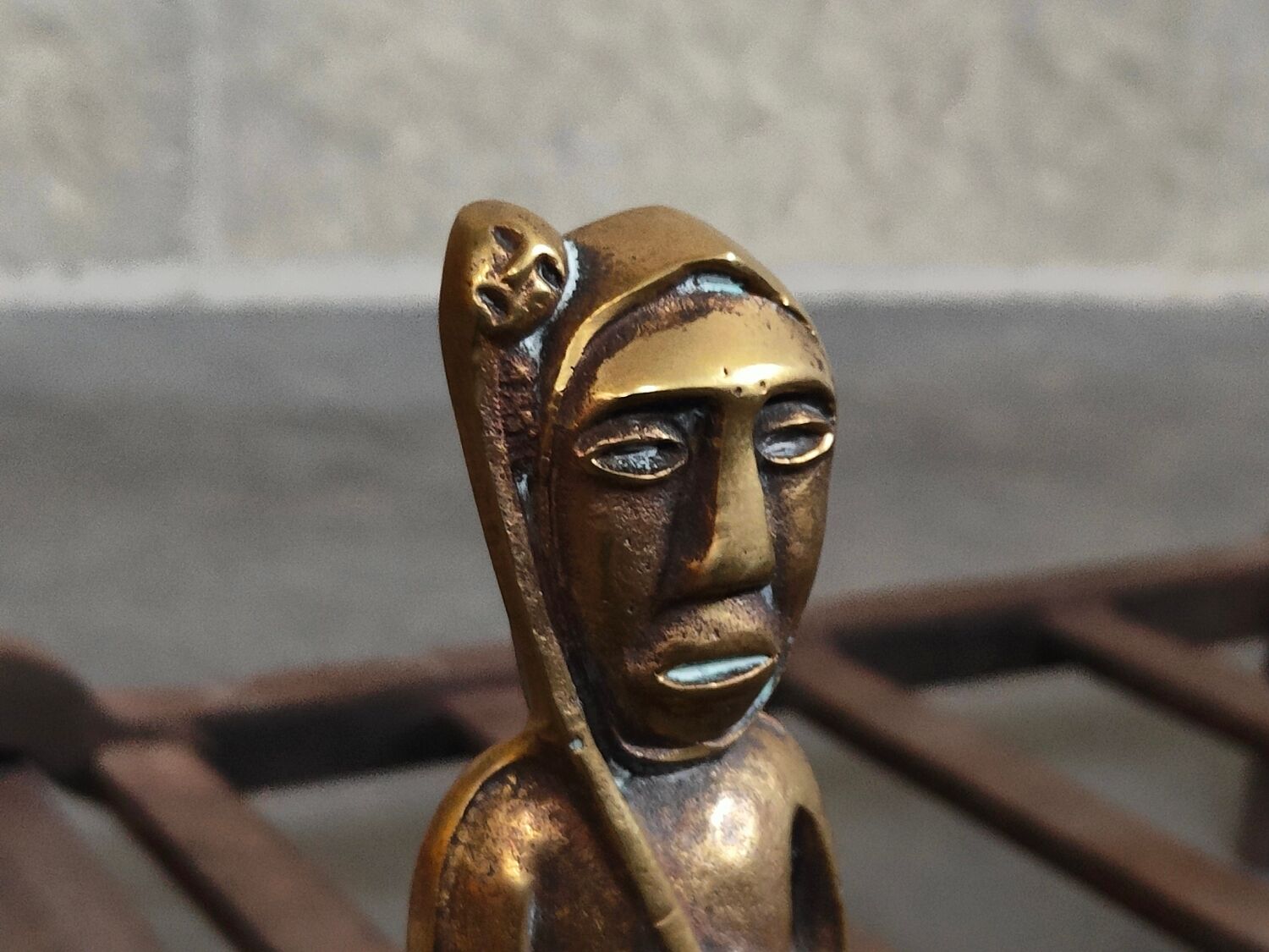 Pair of bronze andirons Anton Prinner 1930